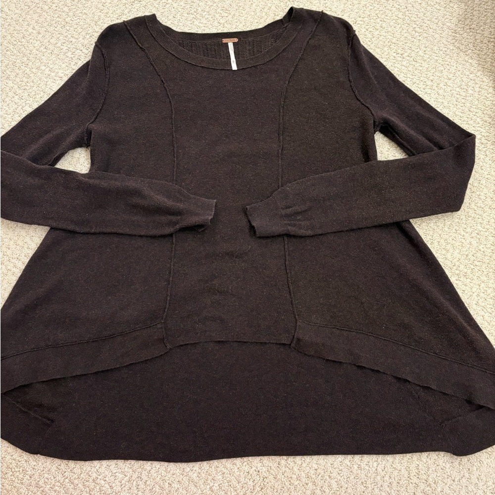 Free People Brown Crew Neck Sweater - Picture 4 of 7